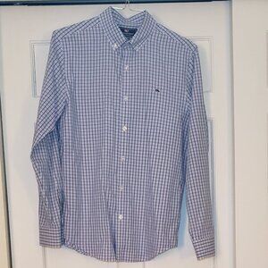 Vineyard Vines Men's Long Sleeve Button Down, Size M, Slim Fit Whale Shirt